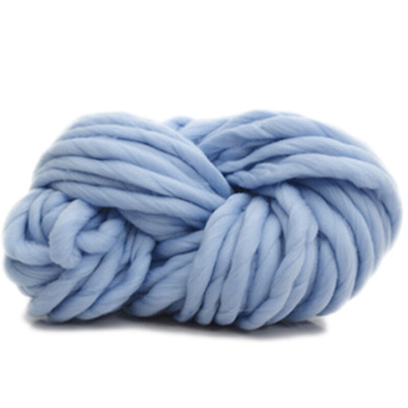 Håndstrikket Tæppe Garn - Super Tykt Chunky Garn - 250g pr. Parti: Himmelblå