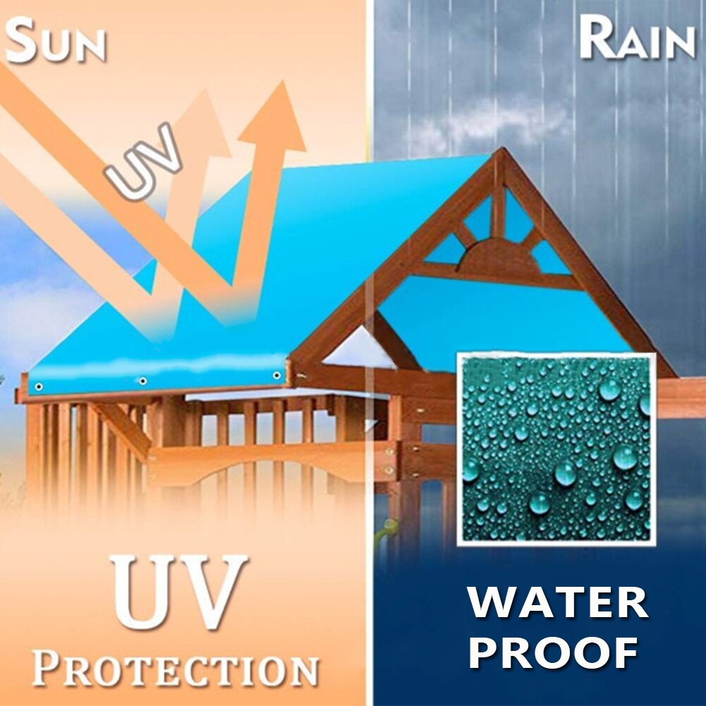 Outdoor Easy Install Swingset Shade 132x226cm Kids Tarp Sunshade Playground Roof Canopy Snow Proof Warehouse Waterproof Cover