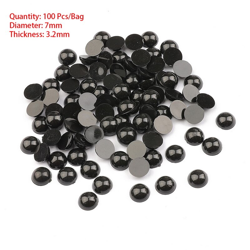 500 st 3-8mm svart plast säkerhetsögon för björndocka djur docka diy hantverk barn barn leksaker ögon tillbehör: 05