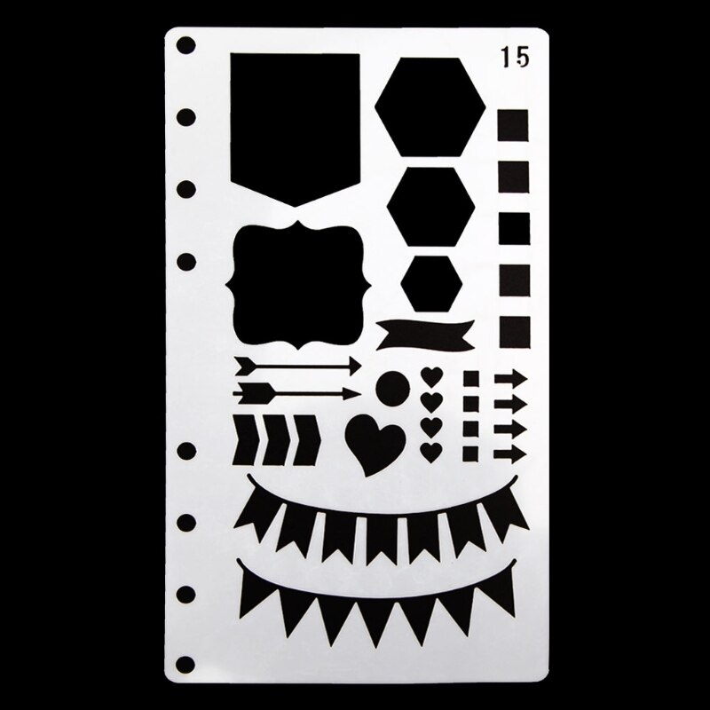 DIY Craft Drawing Template Rulers Stencil Drawing Board Measuring Tool Template Photo Album Pochoir Cards Crafts Decor: 15