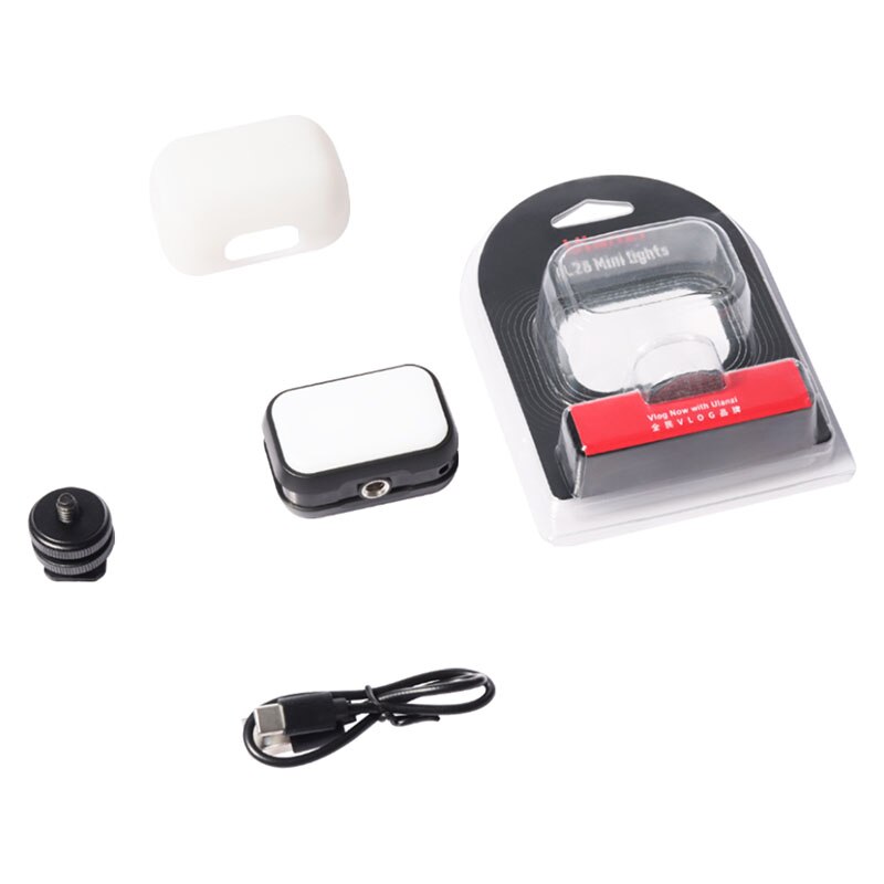 Ulanzi Vijim VL28 6500K Mini Led Video Licht Zacht Licht Invullen Met Diffuser 1.4W 120Lux Type-C lader Draagbare Vlog Licht: Default Title