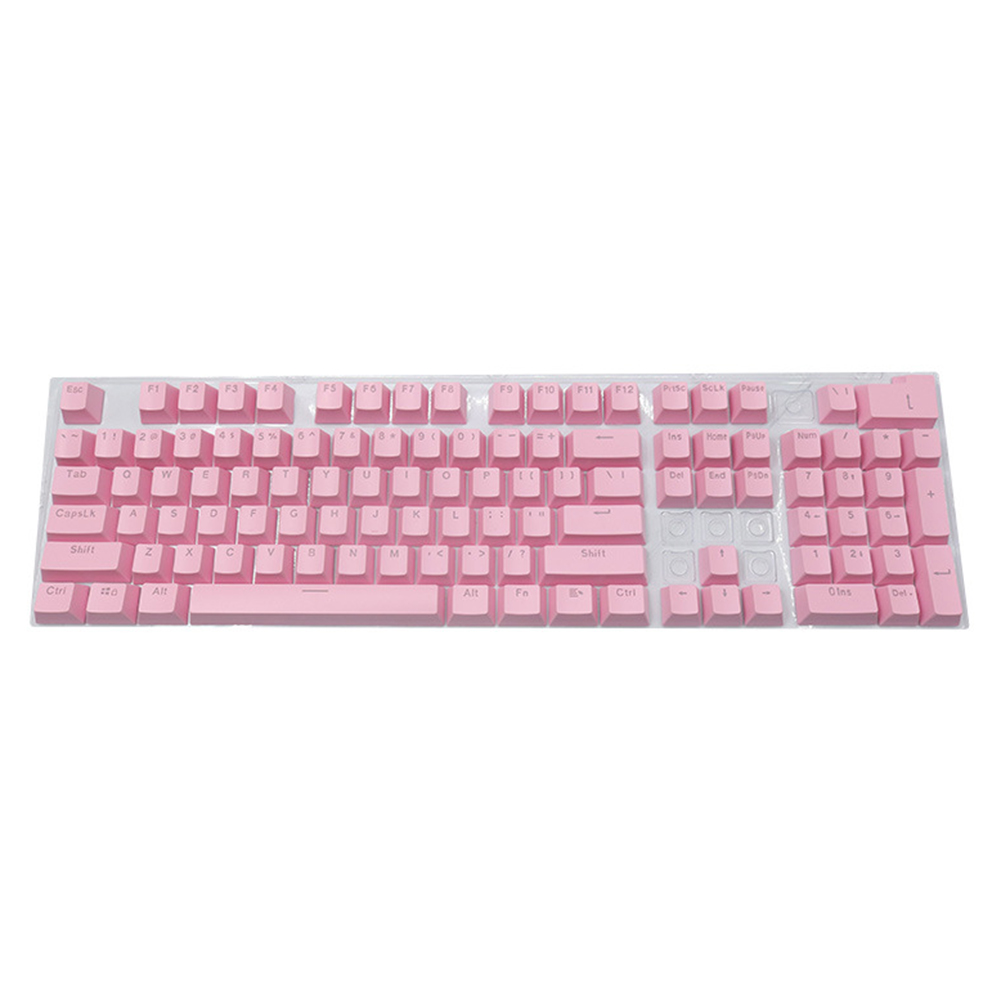 104pcs ABS Mechanical Keyboard Keycaps Set OEM Backlit Multi Color Ergonomic Blank Keycaps for 61/87/104 Key Cherry MX Keycap: Pink