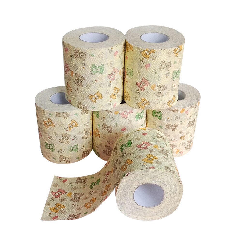 3 Pcs Afbreekbaar Wc Papier Mooie Beer Thema Papier Wc Weefsels Papierrol Novelty Toiletpapier Party