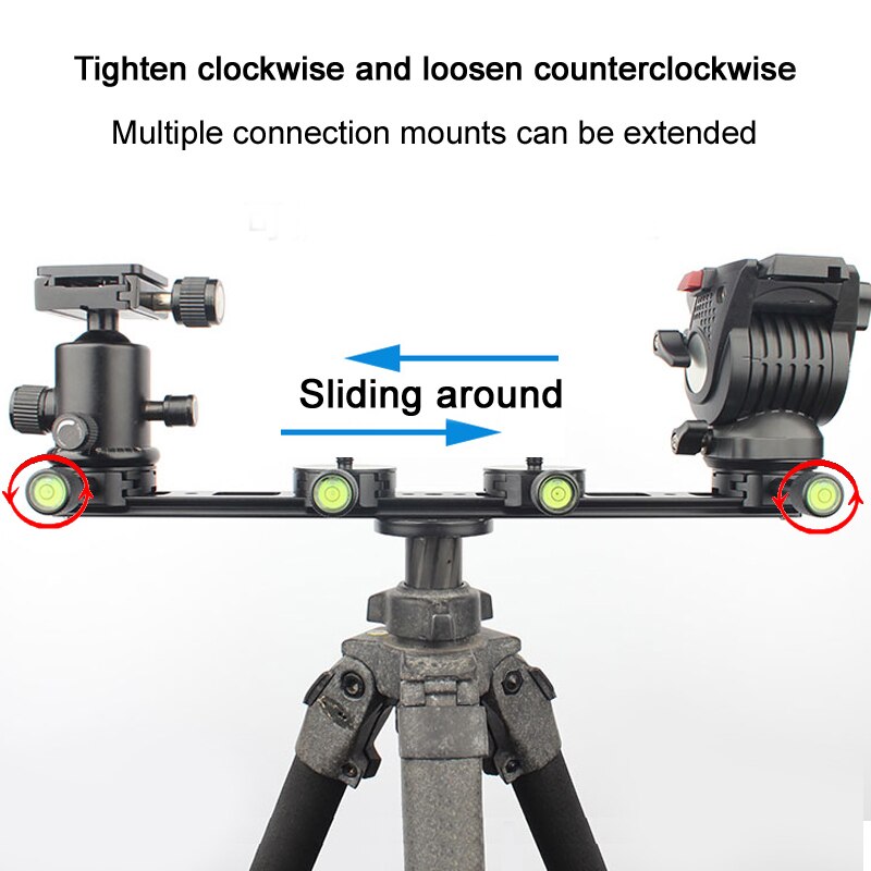 Slide Rail Verlengen Quick Release Plaat Dubbele Montage Klem Panoramisch Lange-Focus Zoom Lens Beugel Voor Arca Swiss Statief bal