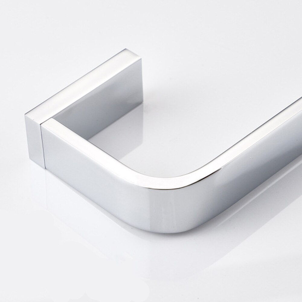 Towel Rings Copper Towel Ring Solid Alloy Bathroom Towel Rack Toilet Room Single Rod Home Concise Silver Cool Towel Rack