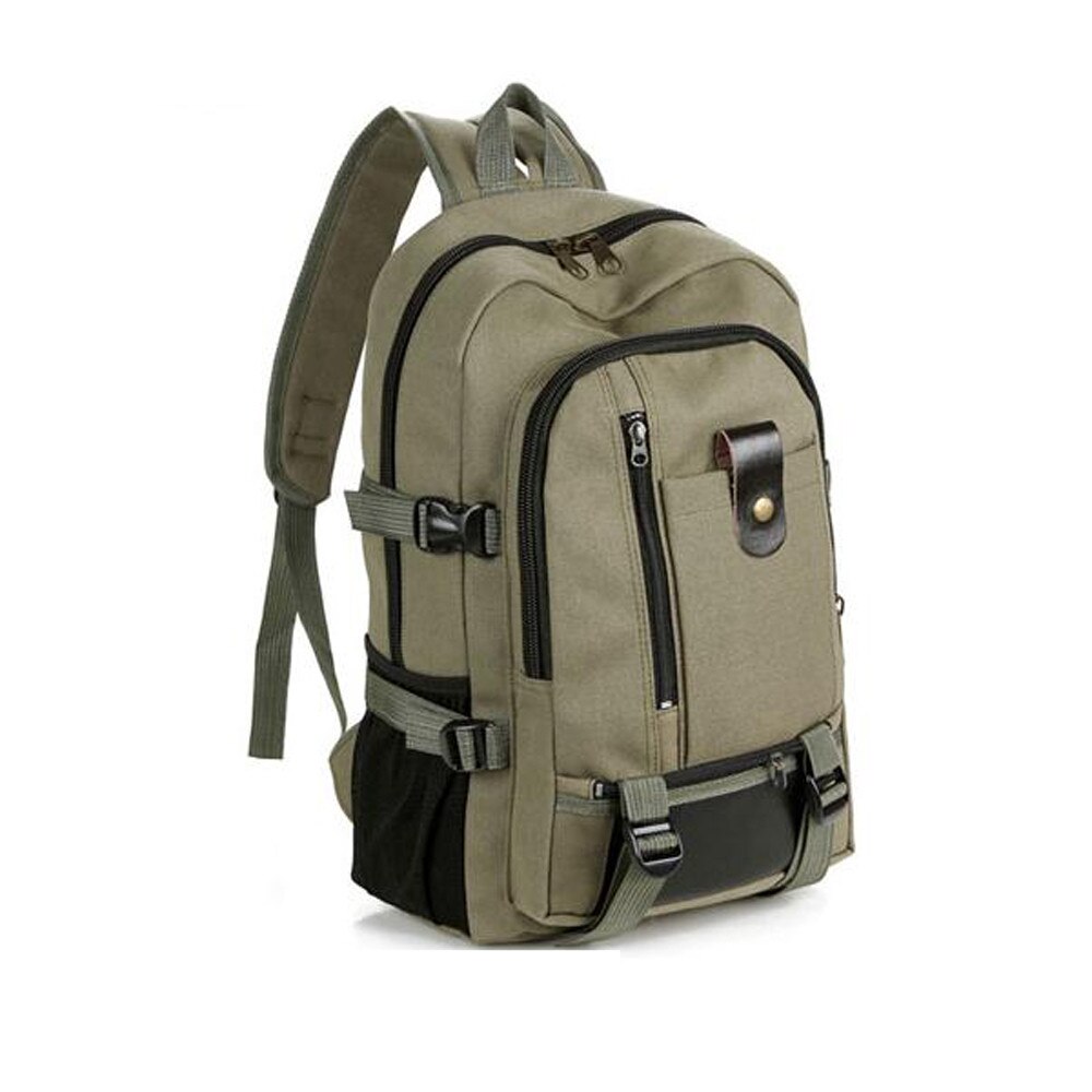 Sac à dos de voyage hommes garçon sac d'école toile célèbre sacs à dos pour hommes sacs de voyage mochilas hombres: Brown