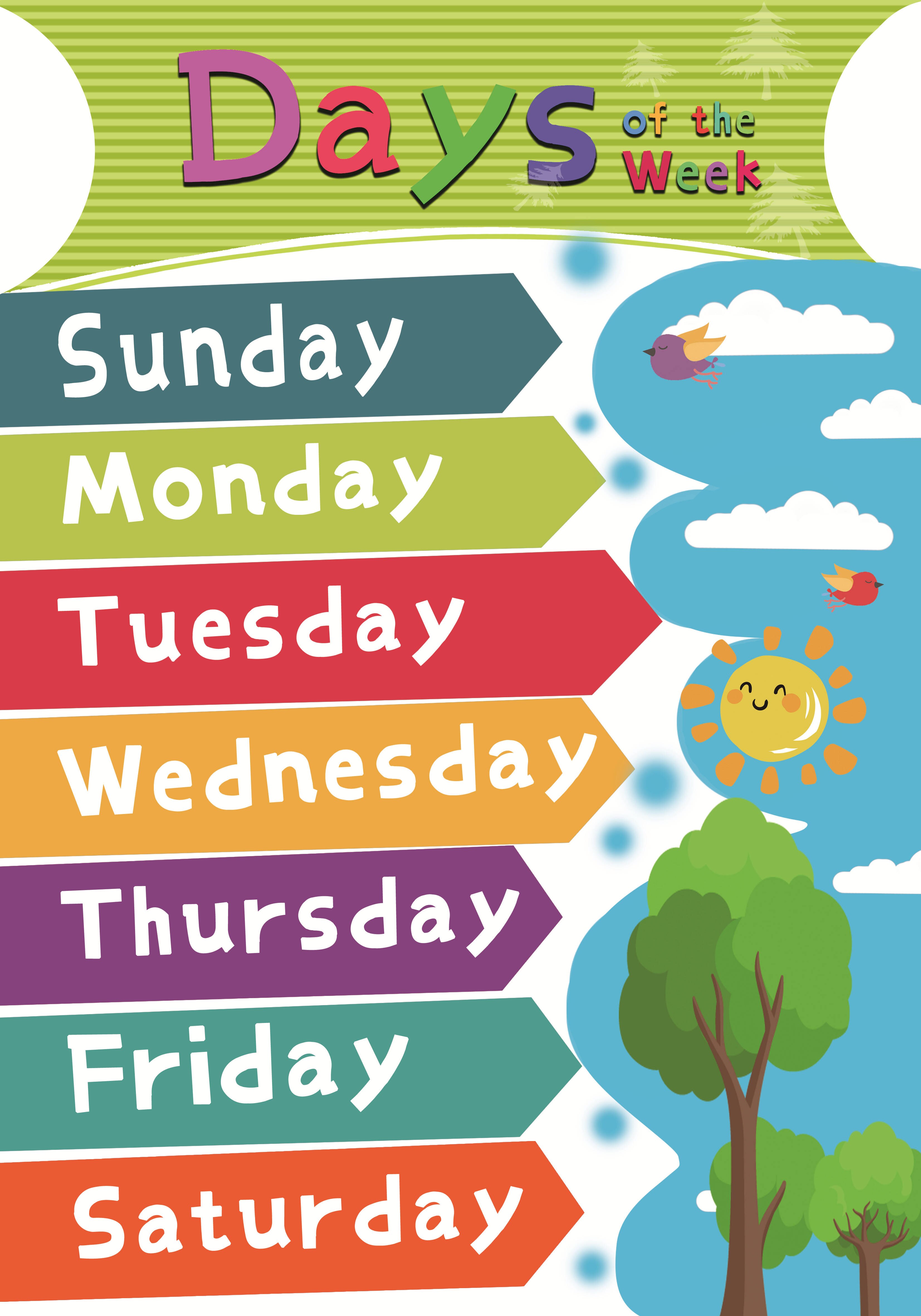 1Pcs 40X28Cm Materials for Children's Primary Education Paper Alphabet,number,color,seasons,farm Animals,solar System: Days of the week