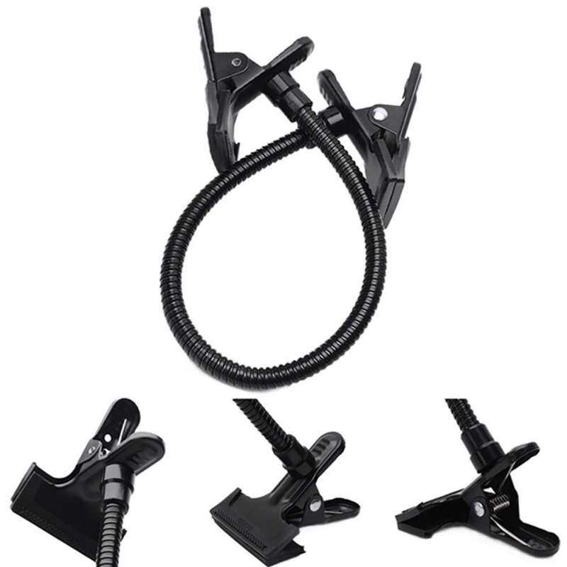 Background Holder Clamp - Metal Studio Accessory for Reflector & Light Stand - Photography Equipment