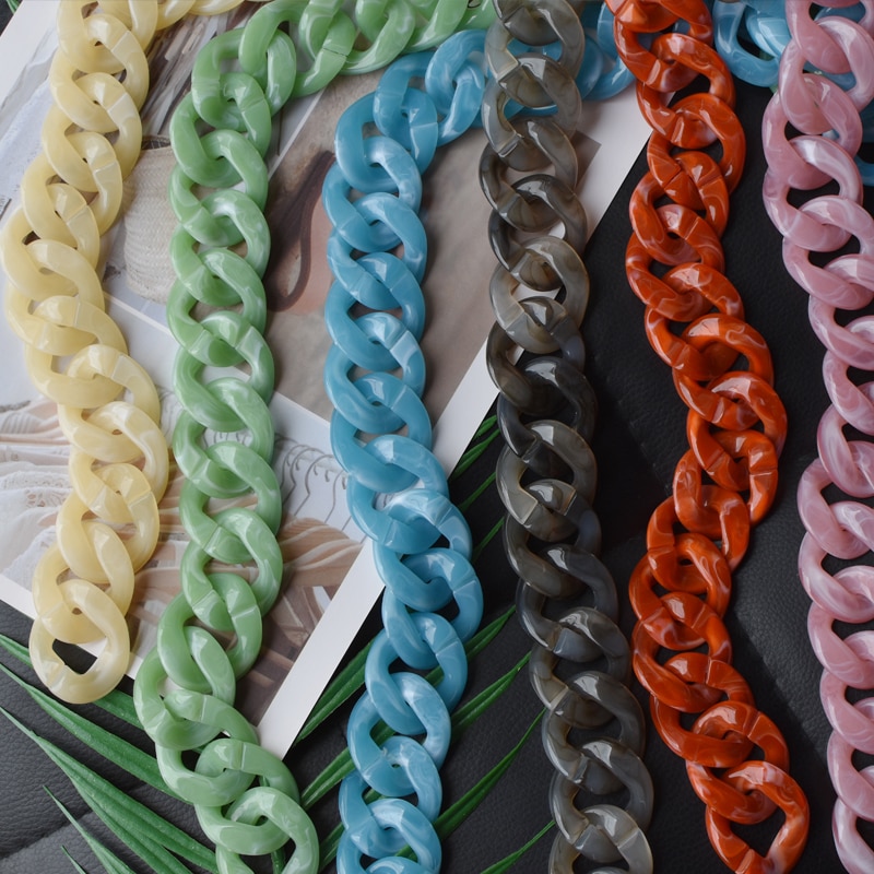 10PCS Set Acrylic Resin Chain Bag Plastic Strap Bag Accessories Shoulder Strap Parts Jewelry Parts Delicate Circles Good