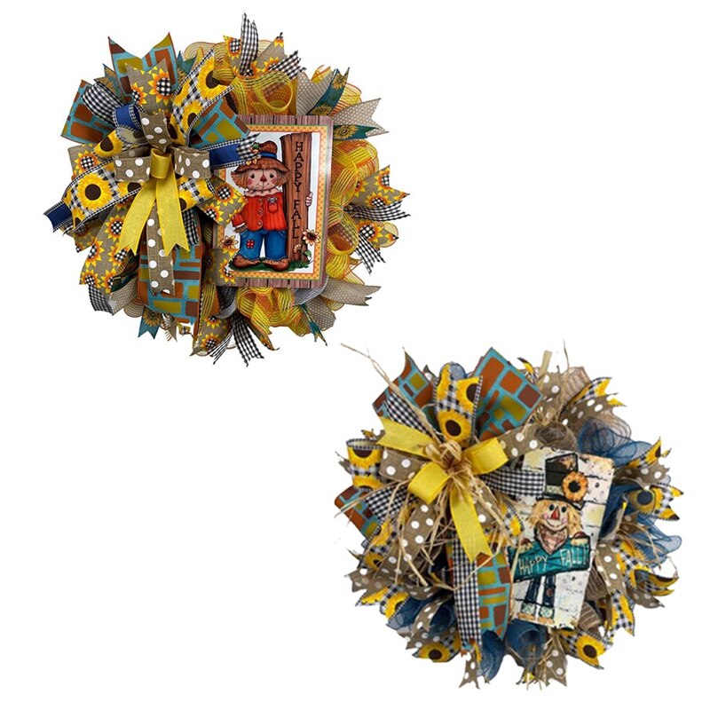 Guirnalda de espantapájaros, decoración de otoño, colgante para el hogar