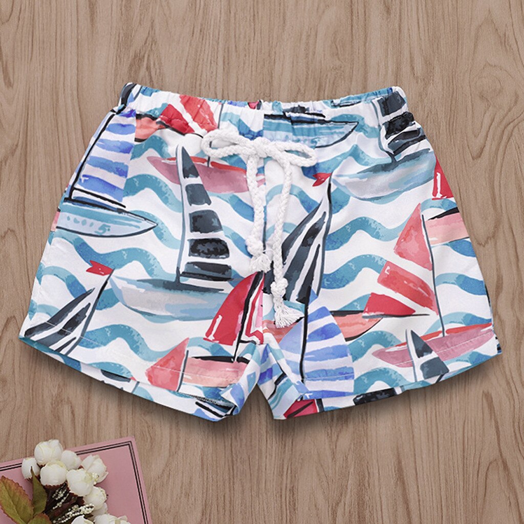 niños bebé niña Hawaiano estampado Broek cintura elástica playa pantalones cortos verano