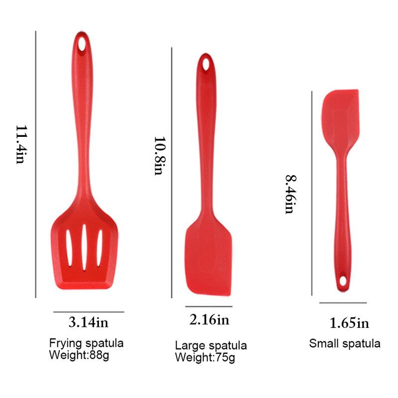 6 unids/set juego de utensilios de cocina resistente al calor de silicona de grado de alimentos utensilio de cocina utensilio para hornear accesorios de utensilios para cocina