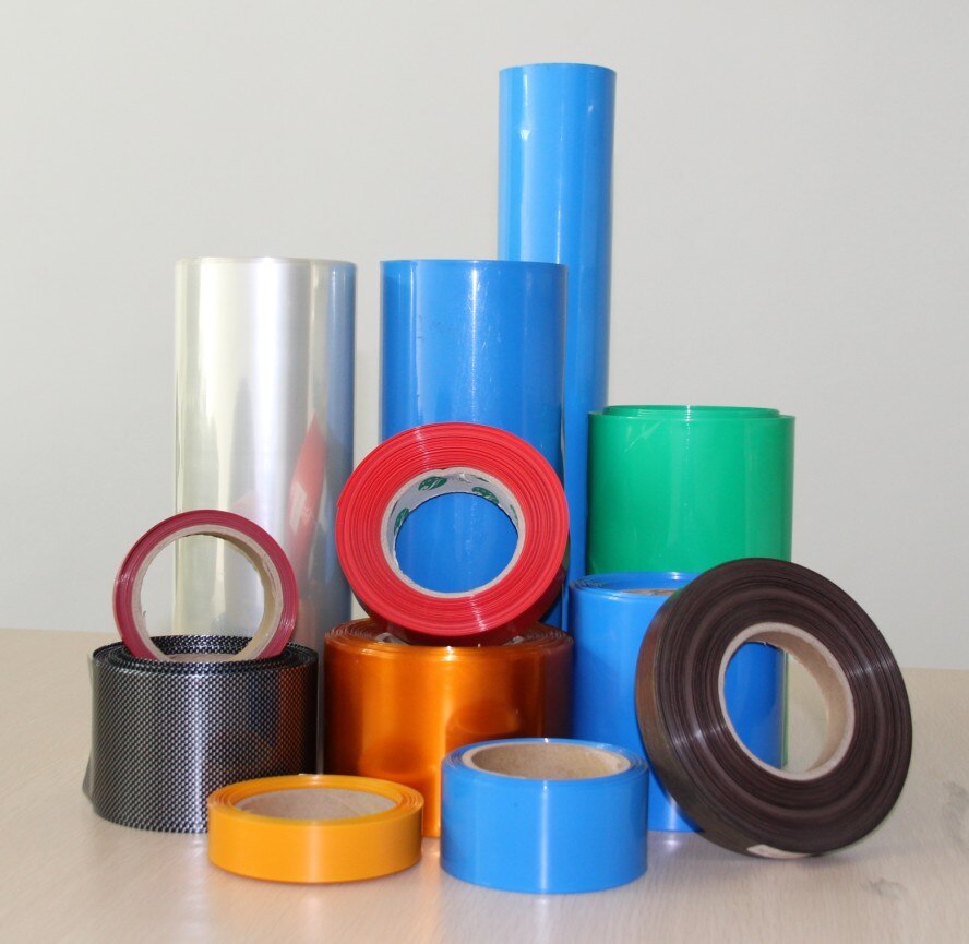 Afvlakkingsbreedte 180mm transparant zwart blauw wit veelkleurig pvc krimpkous cartridge batterij korst 1 st.