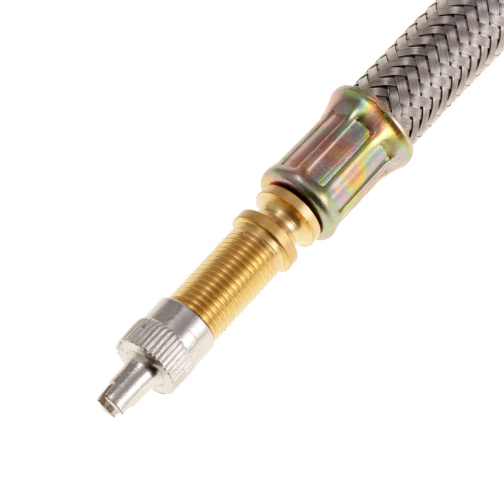 1pc 150mm rostfritt stål flätad flexibel slang bil hjul däck ventil skaft förlängningar slang adapter för bil lastbil