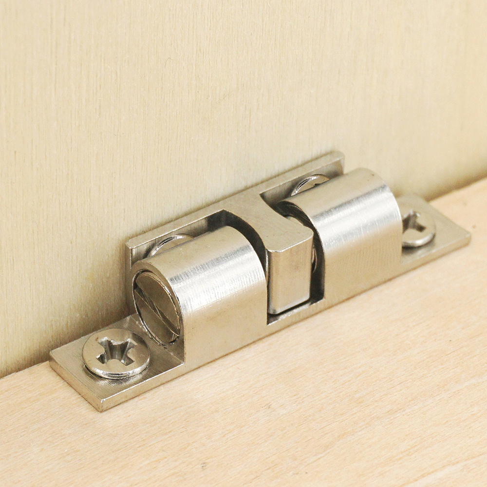 Cabinet Door Catch Solid Brass Adjustable Spring Ball Latch Furniture Door Closer with Free Screws 40mm/50mm/60mm/70mm