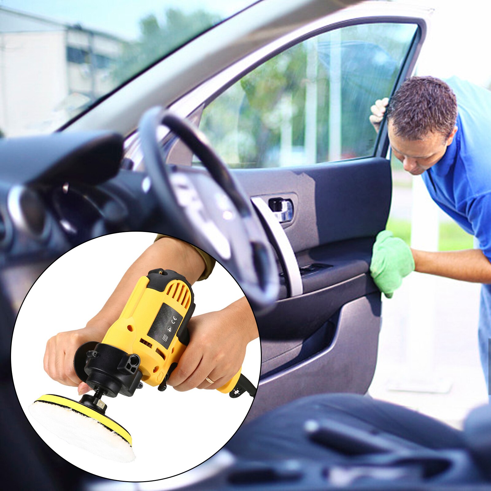 Dual Action Car Polisher DA Car Polishing Machine Car Air Orbital Sander Drill Head Car Supply Car Accessory