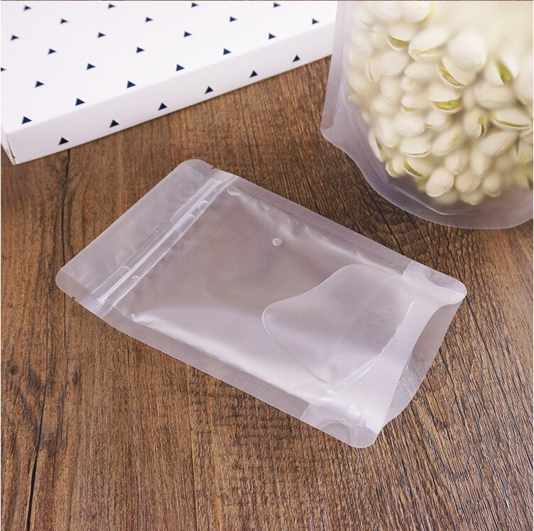 Stand Up Plastic Suiker Koffie Snacks Opslag Pouch Frosted Clear Doypack Rits Zakken Dired Bloem Pakket Zelf Seal Zip-Lock tas
