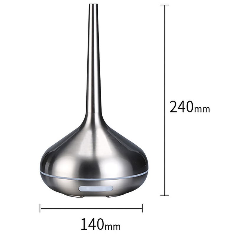Luchtbevochtiger, aromatherapie diffuser, aroma diffuser, etherische olie, ultrasone mistmaker, led-lamp voor thuiskantoor, zilver