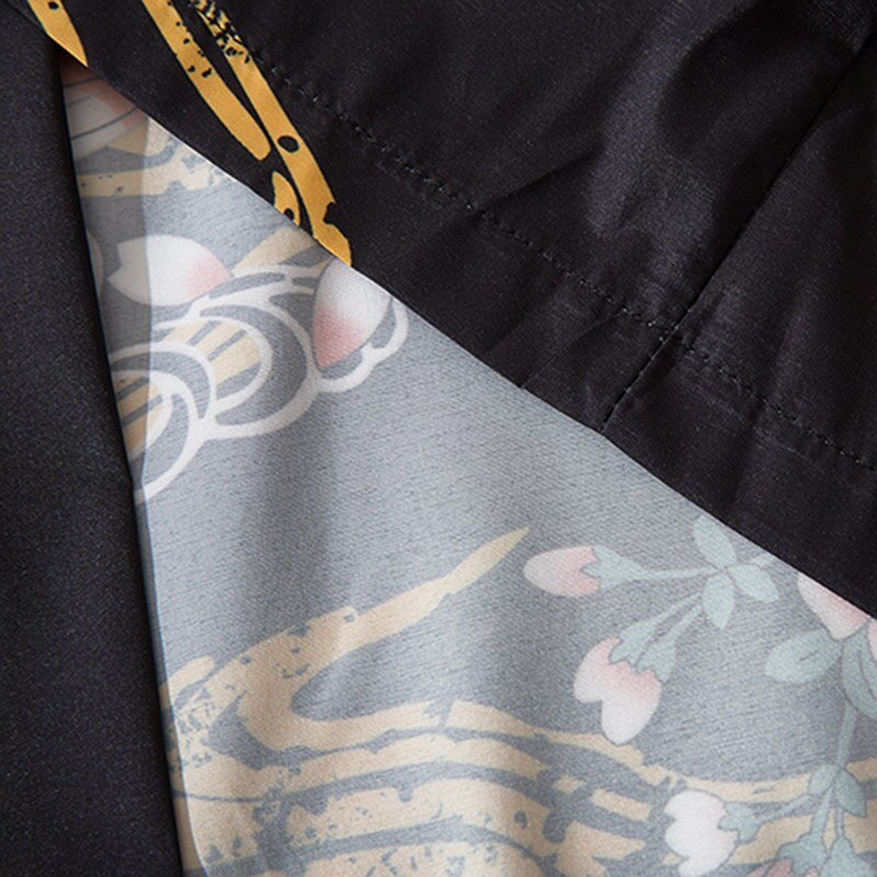 Harajuku japonais Kimono veste Koi poisson imprimé Hip Hop hommes japon Style Streetwear veste été mince vêtements Kimono ample