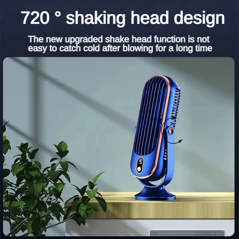 Bladeless bureauventilator, kleine desktopventilatoren voor kantoor, stille plug-in, tafelventilator voor slaapkamer, draagbare luchtcirculatiepomp met opladen via USB