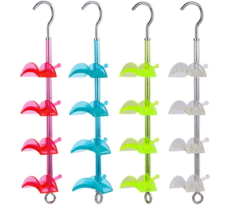 1PC 4-Hooks Handbag Bag Holder Shelf Hanger Hanging Rack Storage Organizer rear door OK 0548