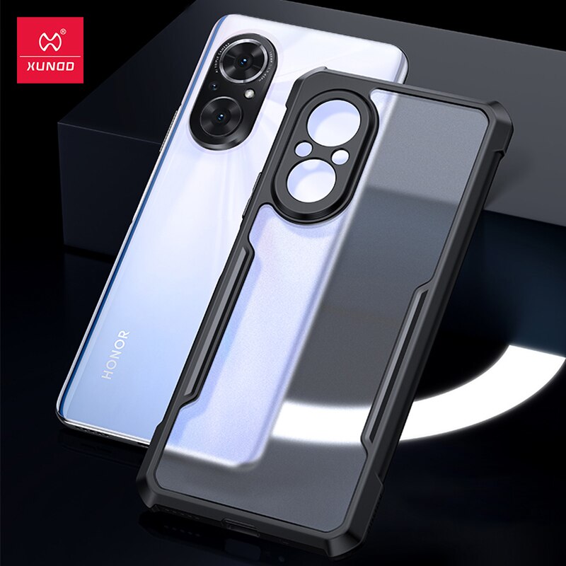 Nova9 se caso, xundd caso à prova de choque para huawei nova 9 se pro caso transparente pára-choques capa de telefone anti-risco escudo à prova de poeira: For Nova9 Pro / Black Matte / Case and Ring