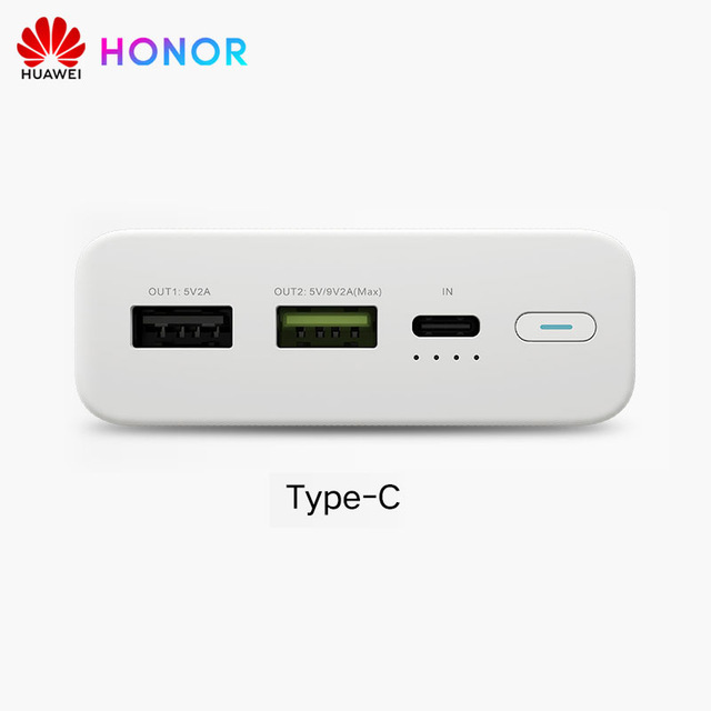 Huawei Honor Power Bank 20000mAh Max 18W Two-way Quick Charge Version Type-C Dual USB Fast Charging Quick Charge: Type-C Interface