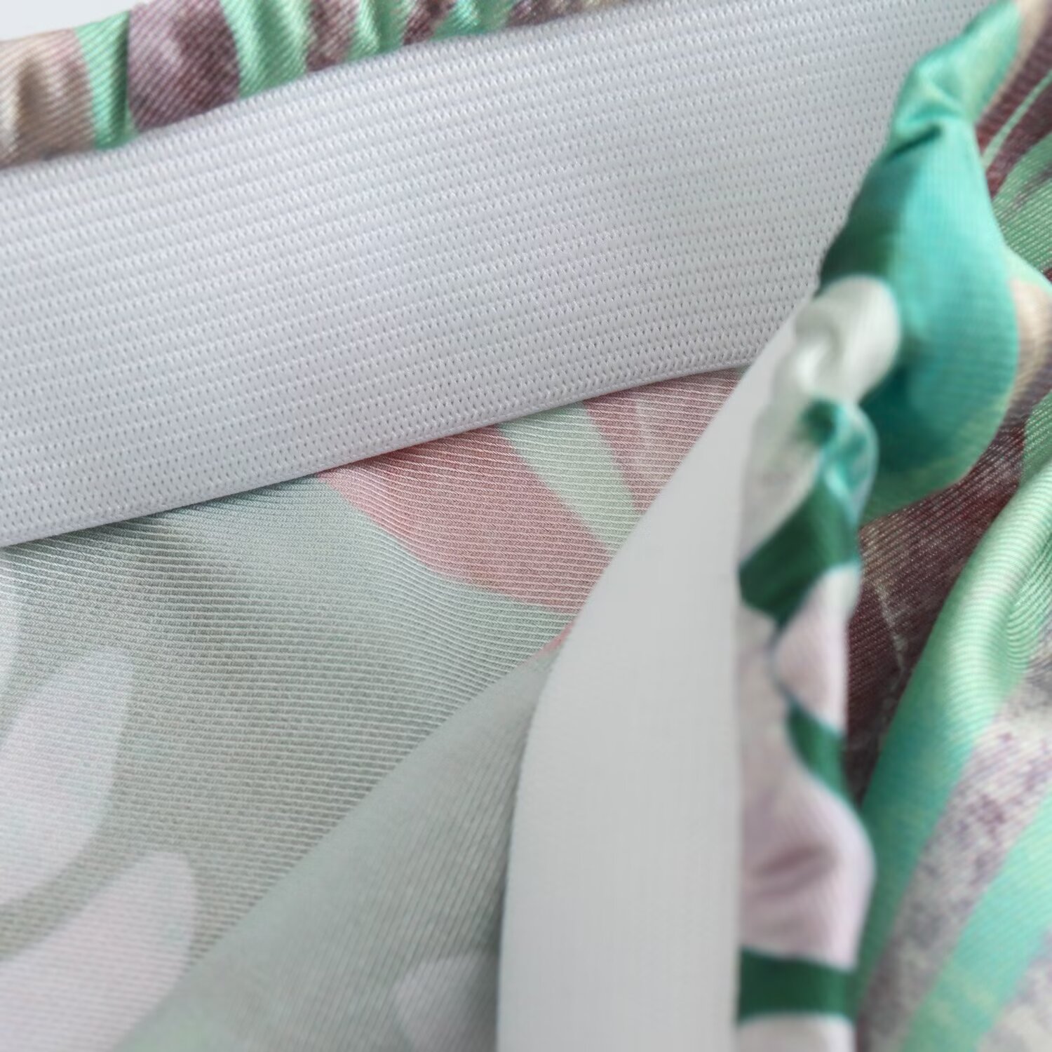 Tangada kvinders print satin nederdel med lynlås høj talje lang nederdel til kvinder 6 x 0117