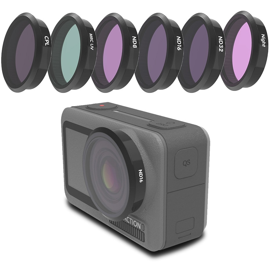 Per DJI Osmo Macchina Fotografica di Azione di Filtro UV/CPL/ND 8 16 32 64/Naturale di Notte Lens Filtri kit Per Osmo Action Accessori Fast-Installare