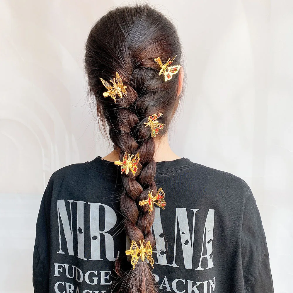 Horquilla de mariposa para mujer y niña, accesorios de Metal, Clip LATERAL de mariposa temblorosa, tocado con horquillas de mariposa móvil, 2/4 Uds.