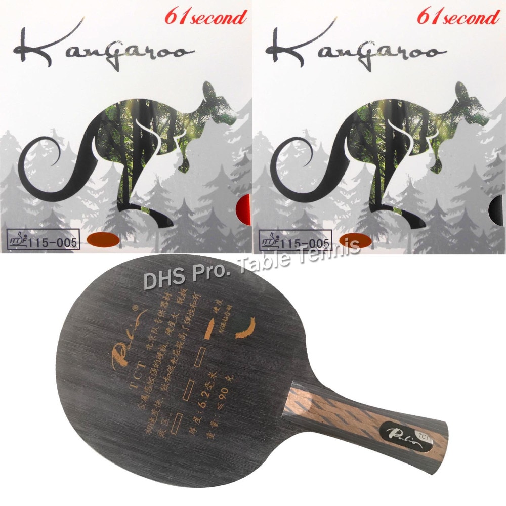 Pro Combo Racket Palio TCT blade met 2x 61 tweede kangoeroe rubber met spons
