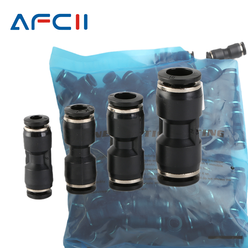50pcs100pcs PU4 PU6 PU8 PU10 PU12 PU14 PU16 Pneumatische Air Fittings Beter dan Blauw Pu Rechte Connector