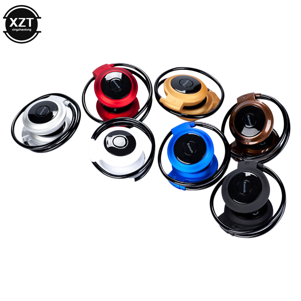 Mini bezprzewodowe słuchawki Bluetooth Stereofoniczne słuchawki sportowe Odtwarzacz muzyczny Słuchawki na kartę SD z mikrofonem Wodoodporne