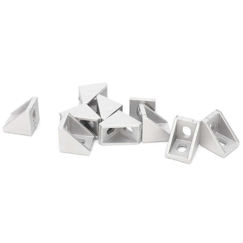 10 X Aluminium Right Angle Connector Printer Extrusion