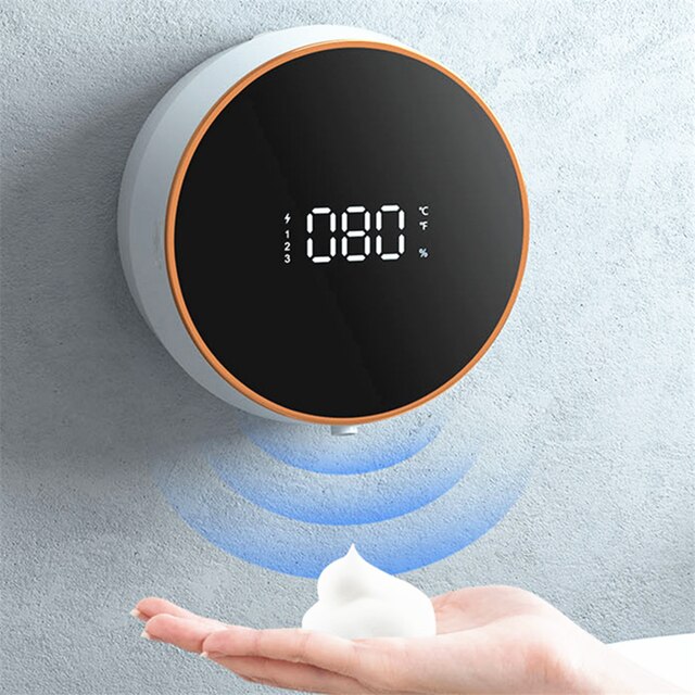 Usb-opladning automatisk sæbedispenser smart sensor flydende sæbedispensere automatisk skumdispenser håndsprit dispenser berøringsfri: Usb digital hvid