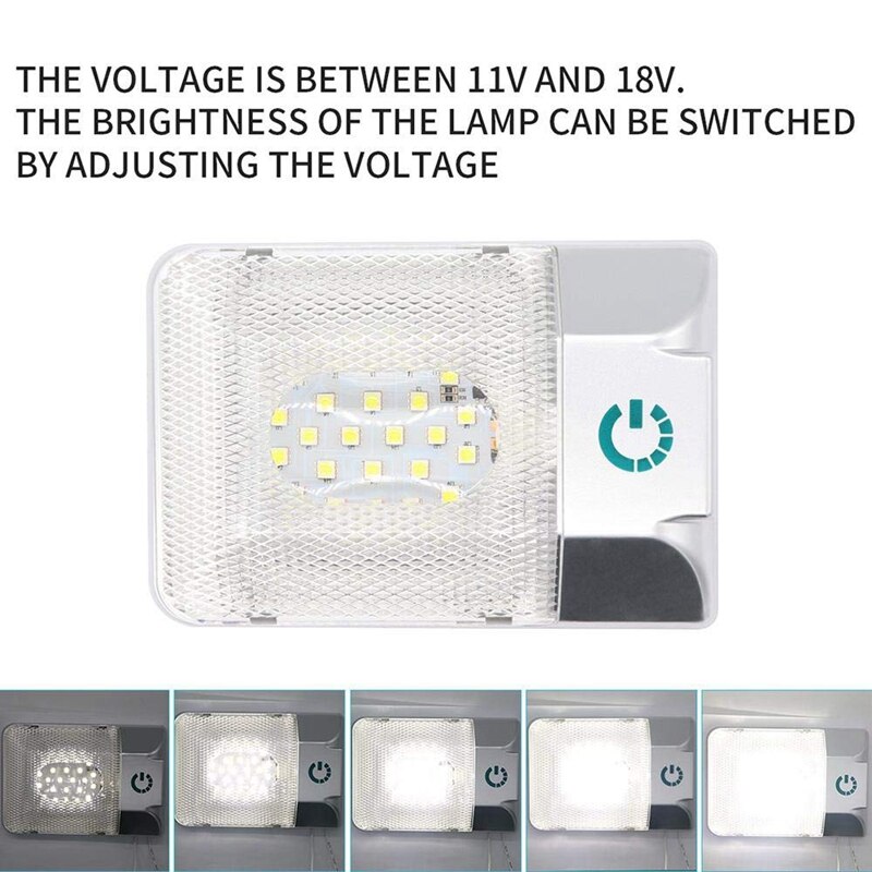 24 led husbilstak e-lampor enkel interiörbelysning med tryckknappsarmaturer för husbil husbil husbil båt