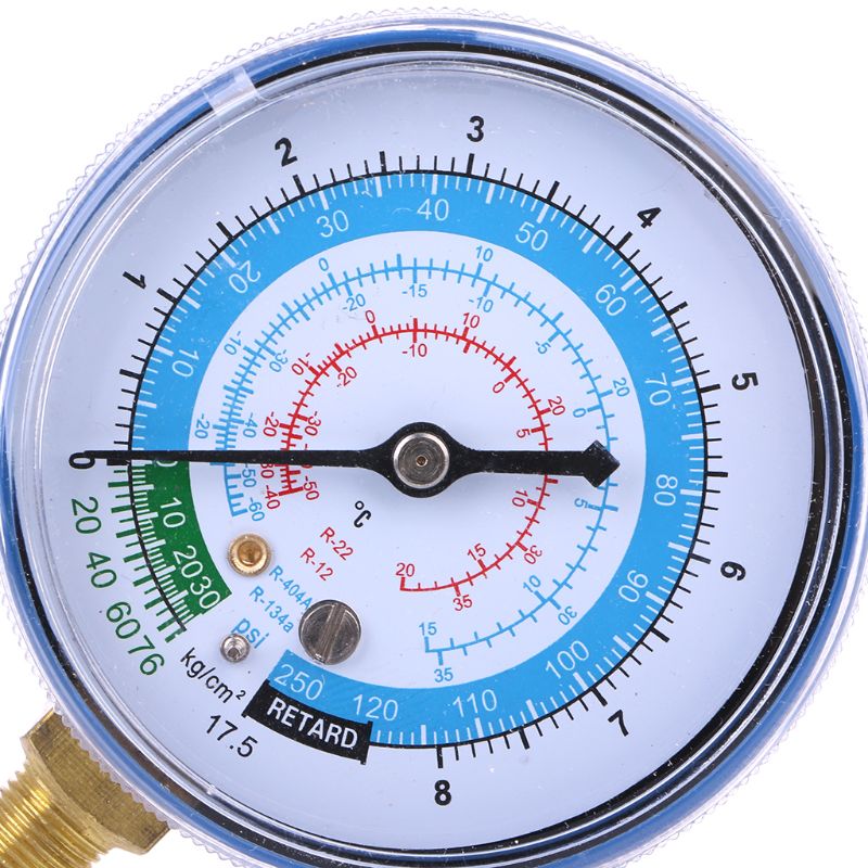 Air Conditioner R410A R134A R22 Refrigerant Low Pressure Gauge PSI KPA Blue