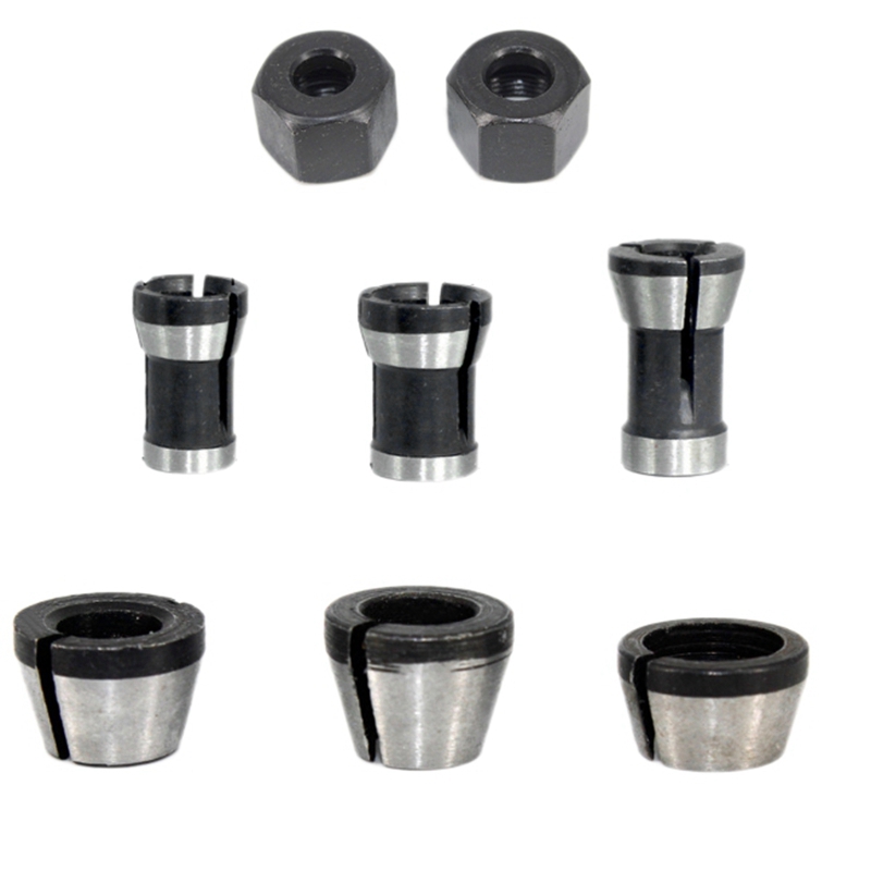 8 Pcs Router Collet Set Chuck Heads Adapter Voor Boren Graveren Trimmen Carving Machine Elektrische Router Frees: Default Title