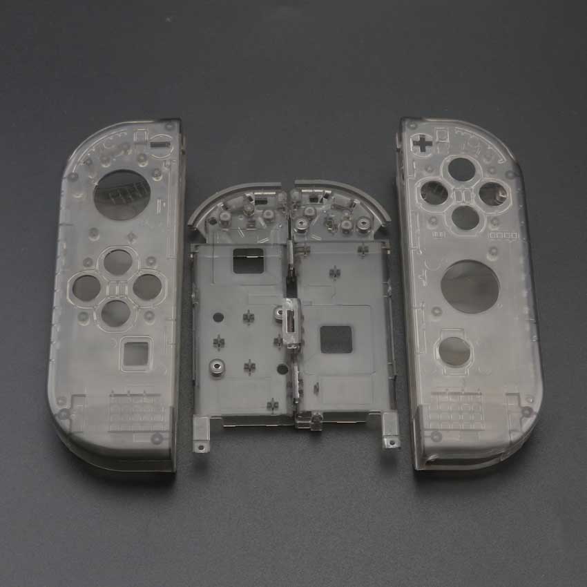 YuXi Clear White Plastic L R Housing Case Cover for Nintend Switch NS NX Joy Con Console Shell Replacement Parts: V