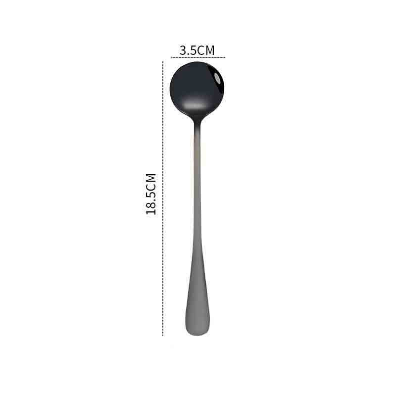 SEEAN Wood Soup Coffee Spoons Teaspoon for Eating Mixing Stirring Cooking, Long Handle Spoon with Japanese Style Kitchen Utensil
