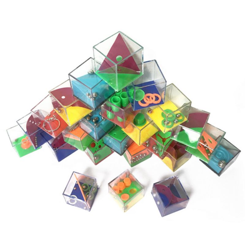 24 Pcs Schwerkraft Balance Perle Set Dekompression Puzzle Spielzeug Mini Labyrinth Cube Spiel Gadgets
