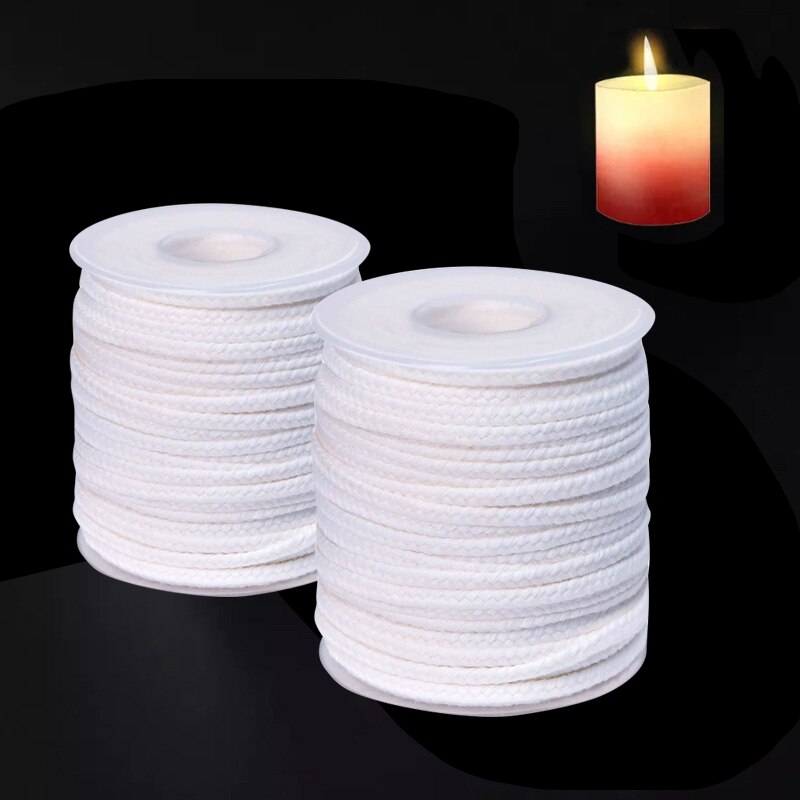 Candle Wicks Cotton Thread Spool Practical DIY Candle Making Tool Wick Core Candle Thread Craft Wax Core Accessories About 61m