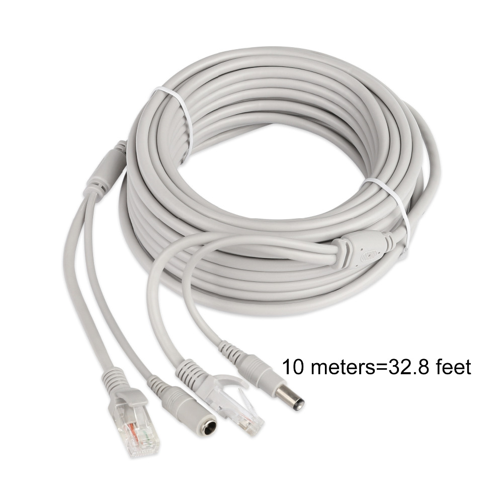 30m/20m/15m/10m/5m RJ45 + DC 12V Power Lan Cable Cord Network Cables for CCTV network IP Camera
