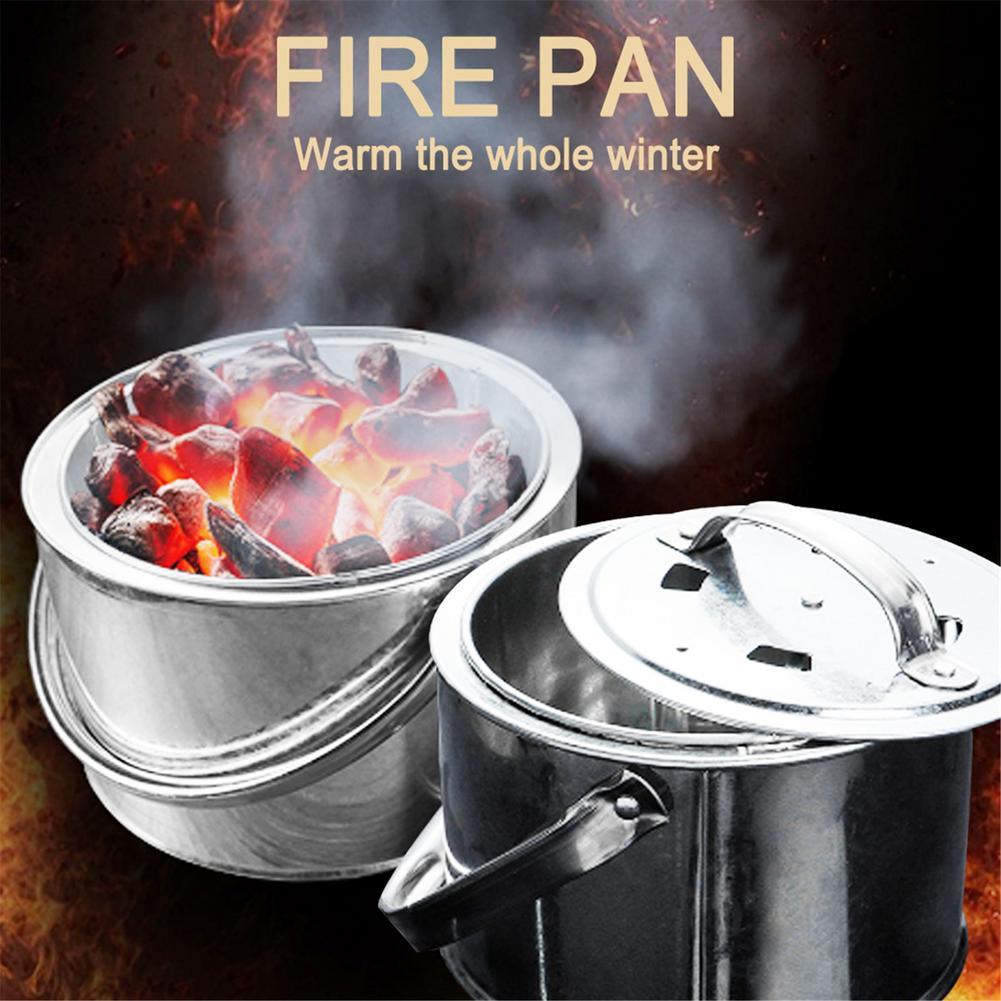 Outdoor Fire Pit Stainless Steel Heater BBQ Grill Firepit Bowl