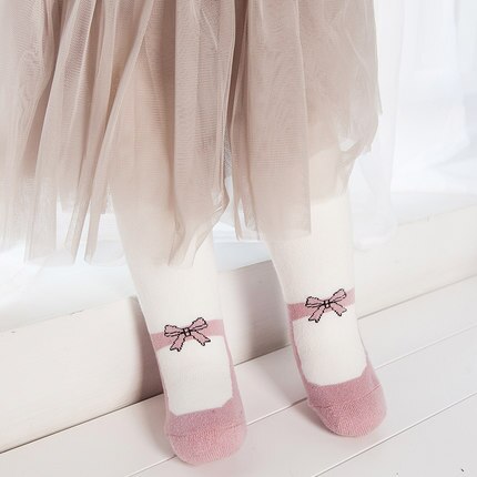 Molla del bambino/Autunno Calzamaglie Del bambino Del Cotone Della Ragazza Collant Del Capretto infantile Lavorato A Maglia Collant Calzamaglie Morbido Abbigliamento bambino: bianca / 24M