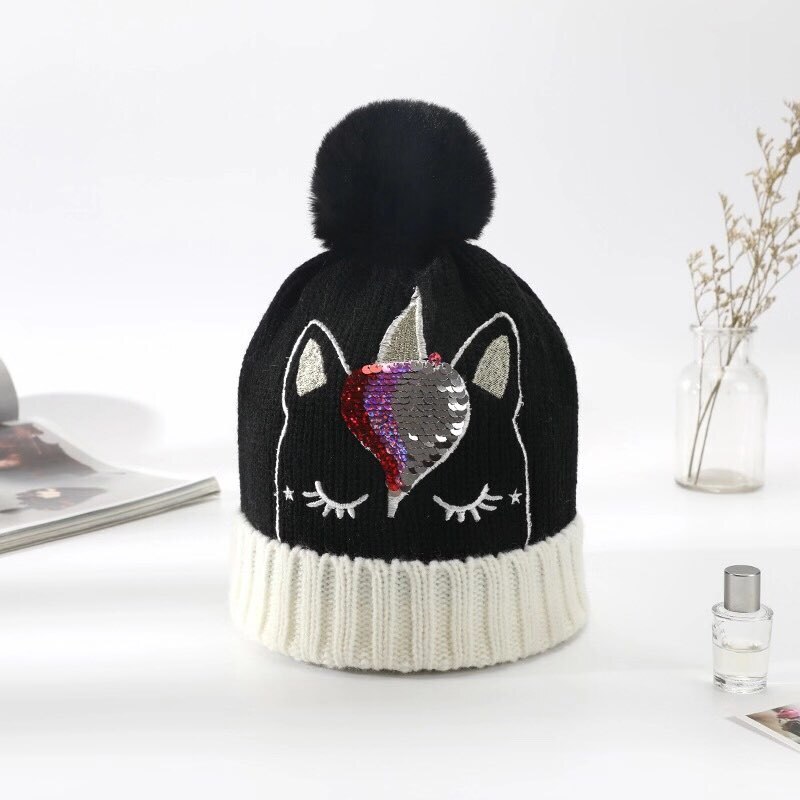 Gorros Con Orejas De Oso Para Hombre Y Mujer, Gorro Con Pompón De Punto, Bonito Gorro Informal