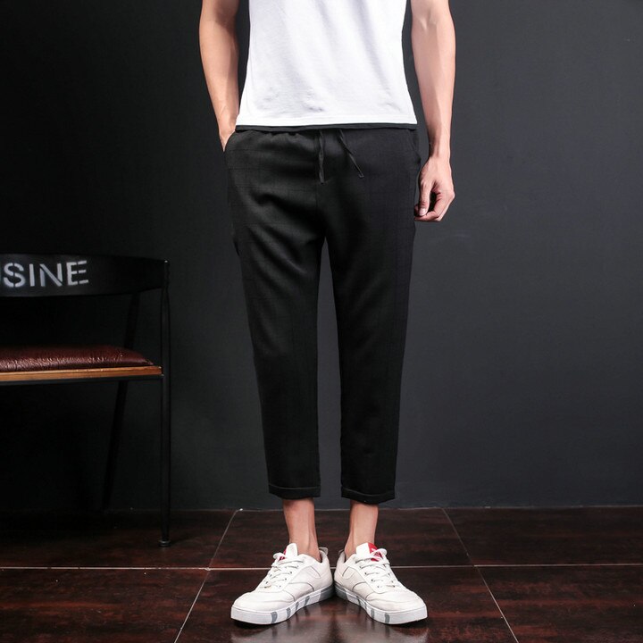 Zomer Harem Jogger Broek Mannen Toevallige Slanke Rooster Zakelijke Mannen Broek: Chinese Size XL / Black