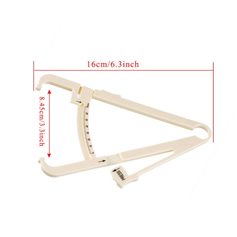 1 pc lichaamsvetmeter vetmeetinstrument huid-epidermale analysator fitnessclip voor fitness snelle vettestcalculator schuifmaat
