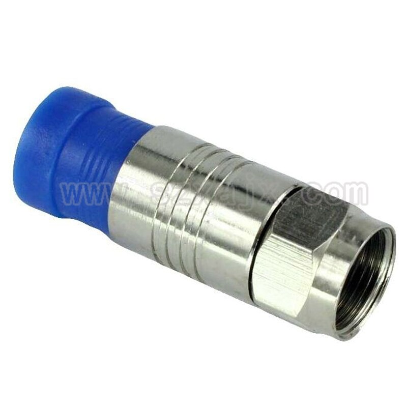 Jx stik 10 stk f han stik til  rg6 75-5 koaksial kompression fitting kompression koaks o-ring stik