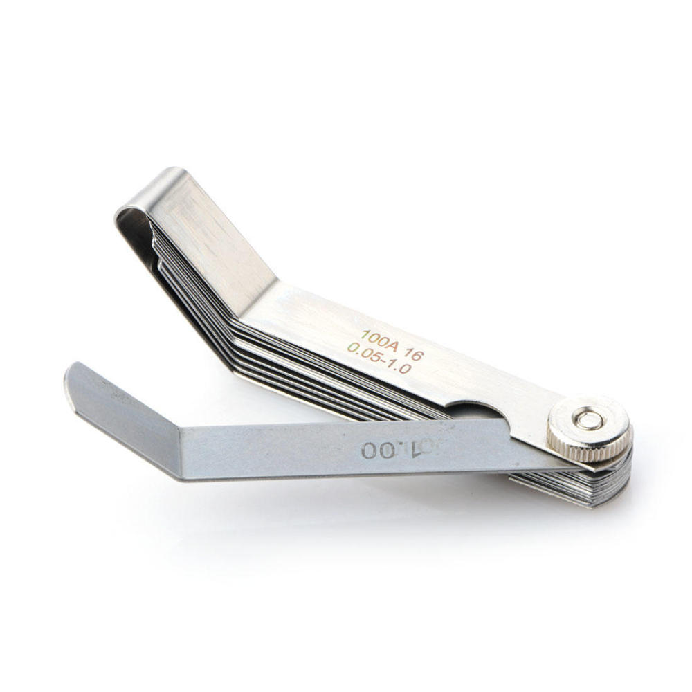 100A16 thread teeth 0.05 to 1mm Thickness Curved Stainless Steel Gap Metric Filler Feeler Gauge
